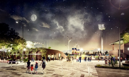 The precinct would offer member and fan-focused areas including an interactive museum and café, as well as other community facilities.