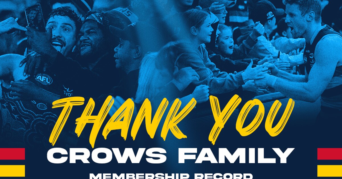 Crows confirm alltime membership record