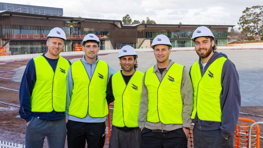 AFL players at Thebarton